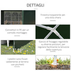 6x3m Garden Gazebo for Events with Removable Walls and Transparent Windows, Green