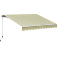 Outsunny Outdoor Awning with Crank, Metal and Polyester, 3x2.5m Beige