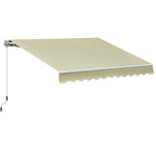 Outsunny Outdoor Awning with Crank, Metal and Polyester, 3x2.5m Beige