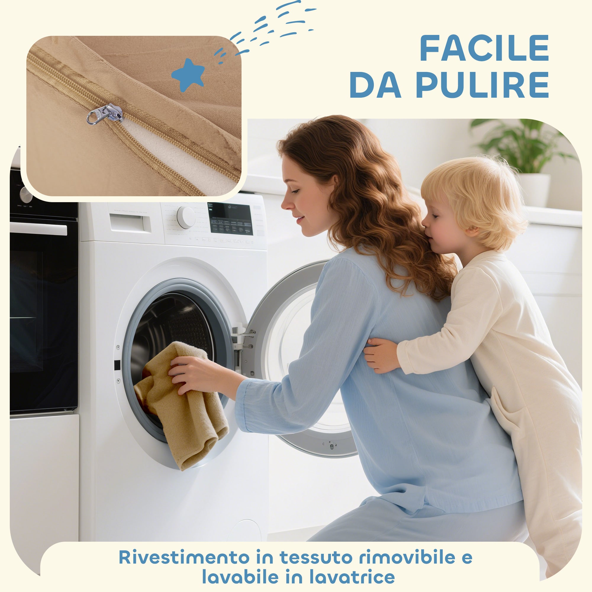 8-Piece Soft Building Blocks Set for Children 0-3 Years Old Indoor, in Velvet and PU Foam Orange