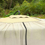 Mosquito Net for Umbrella 3x2.3 m Adjustable Dense Mesh with Zipper Opening, Beige
