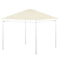 Outsunny 3x3m Polyester Gazebo Replacement Roof with Air Vents and Drainage Holes, Cream