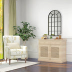 Wall Mounted Arched Mirror for Home and Office, Glass and Metal, 62x2.5x110 cm, Black