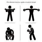 30kg Dumbbell Set (8 x 2.5 kg, 4 x 1.5 kg), Gym Weights with 12 Discs and 2 x 2 kg Dumbbells for Home Training, Black