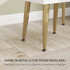 3 Drawer Dressing Table Set with Mirror and Stool, White