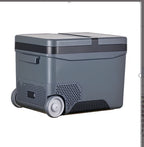 35L 12-Volt Electric Portable Refrigerator with Handle and LCD Screen, 63.2x42x42.8 cm, Grey