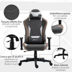 150° Reclining Gaming Chair with Rocking Function, Headrest and Lumbar Cushion, Grey