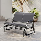 Outsunny 2-Seater Garden Swing Bench in Metal and Mesh Fabric, 120x70x85 cm, Grey