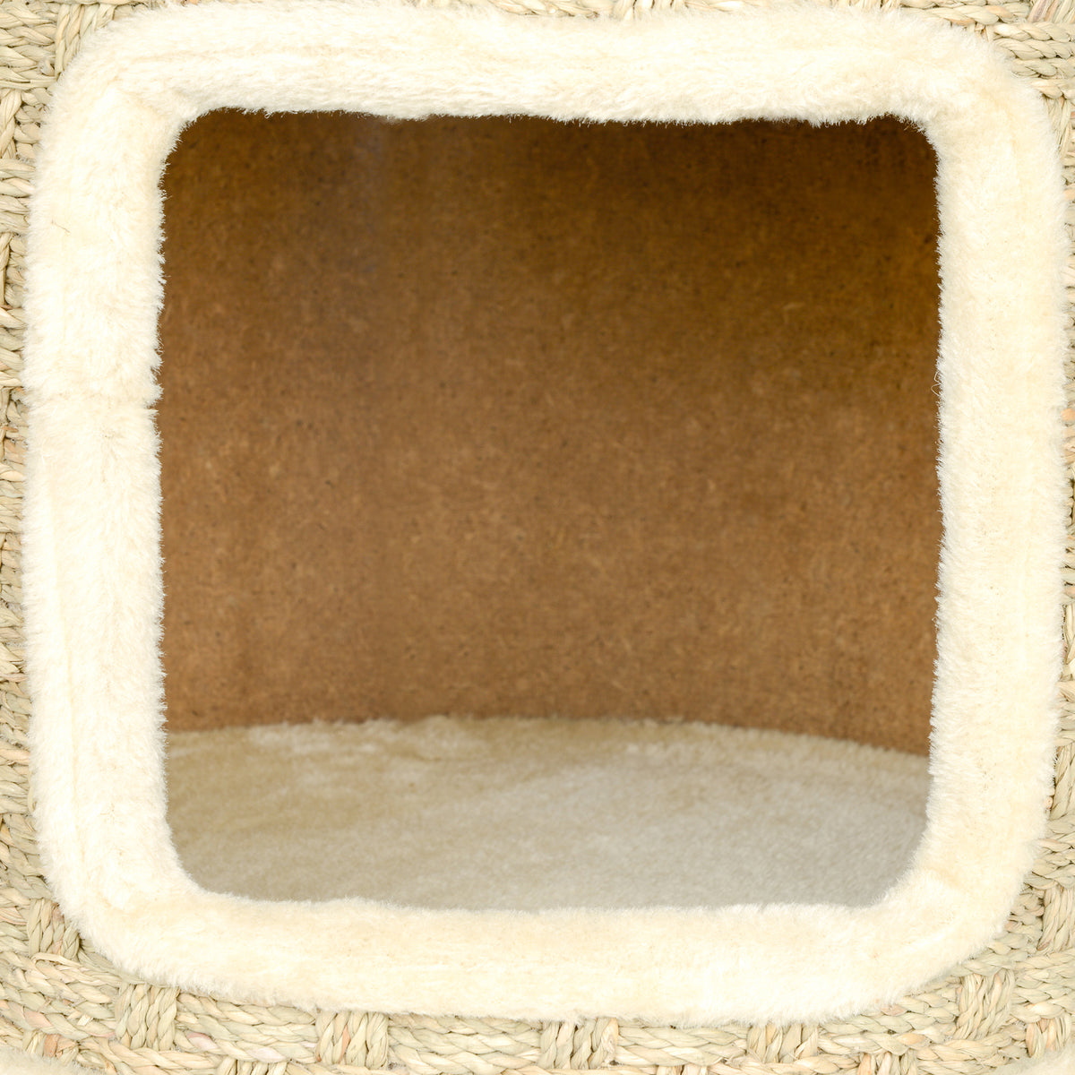 PawHut 37cm High, 2-Tier Cat Tree with Nest and Sisal Rope, Up to 5kg, Khaki