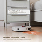 HOMCOM 4-Drawer Steel Chest of Drawers with Linen-Effect Fabric Covering, 60x36x88 cm, Grey