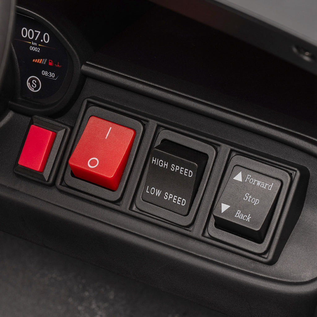 Electric Police Car for Kids with Remote Control, Horn and Built-in Music, 96x60x45 cm