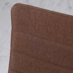 Set of 4 Upholstered Chairs for Living Room or Dining Room, Modern Kitchen Chairs, in Metal and Khaki Fabric