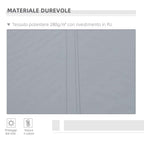 Outsunny 3x2.5m Roller Awning for Doors and Windows, in Aluminum and Anti-UV Polyester, Gray