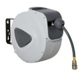 DURHAND Automatic Hose Reel with 1/4'' Connection, Max Pressure 24 Bar, Wall Mounted and 180° Rotatable, Grey