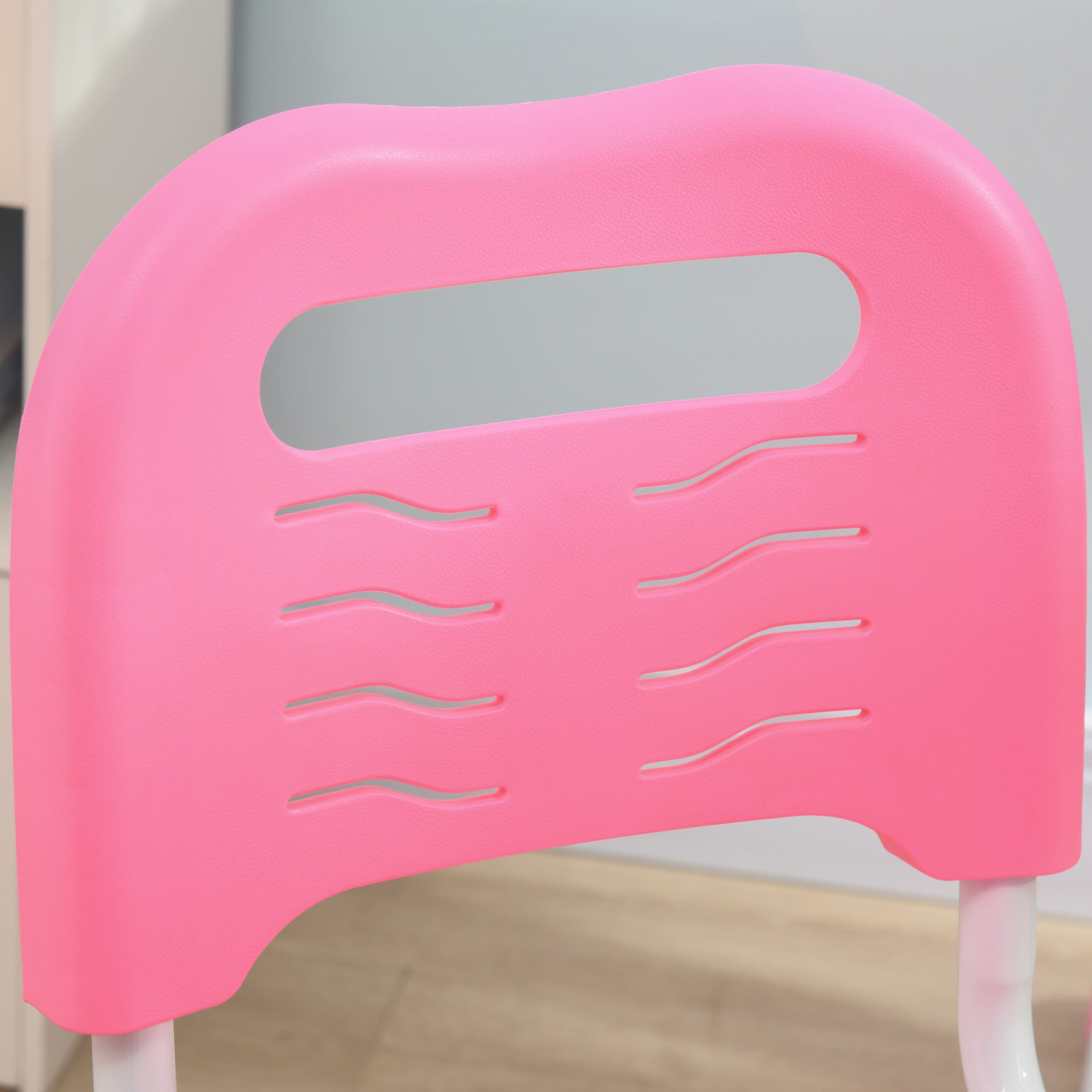 Children's School Desk for 6-12 Years with Chair and Adjustable Height, Tiltable Top, 66x47x52-77 cm, Pink