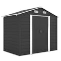 Outsunny Tool Shed with Sliding Doors and 4 Air Vents, Steel and PP, 196x236x208 cm, Dark Grey