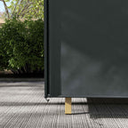 Outsunny 3-Seater Garden Swing Cover, Waterproof and UV-Proof, 220x125x172 cm, Black