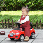 Kids Ride-On Toy Car with Steering Wheel, Headlights and Music, Age 18-36 Months, Red