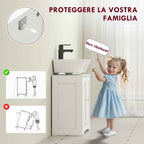 HOMCOM 2-Door Bathroom Vanity Unit with 3-Tier Adjustable Shelf, Wooden, 60x30x65 cm, White