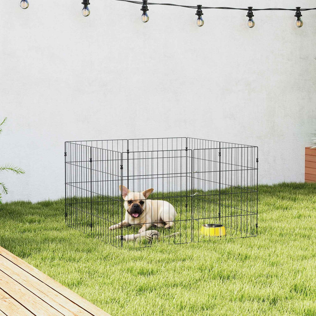PawHut Dog Playpen, Expandable and Foldable, 50 x 60 cm, Black