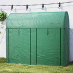 Outsunny 2m² Garden Greenhouse, 2 Roll-Up Doors, 140g/m² Anti-UV PE Cover, 2x1x1.78m, Green