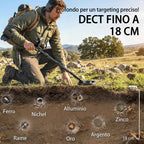 Outsunny Metal Detector 3 Modes Adults, IP68 Waterproof Coil, LCD Display