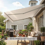 Outsunny Replacement Canopy for Retractable Awning, UV 50+ Polyester, 3.5x2.5 m, Cream