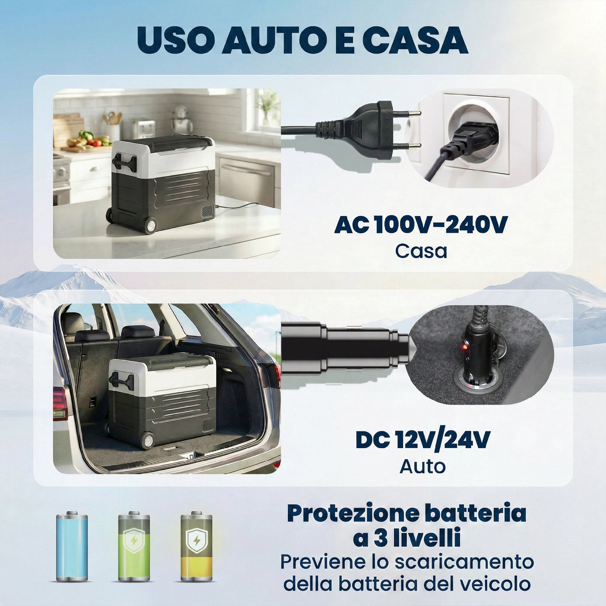 Outsunny 50L Compressor Car Refrigerator, Dual Zone, App Control, Black, Camping.