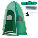 Camping Shower Tent with Carry Bag and Storage Pocket 122x122x213cm, Green