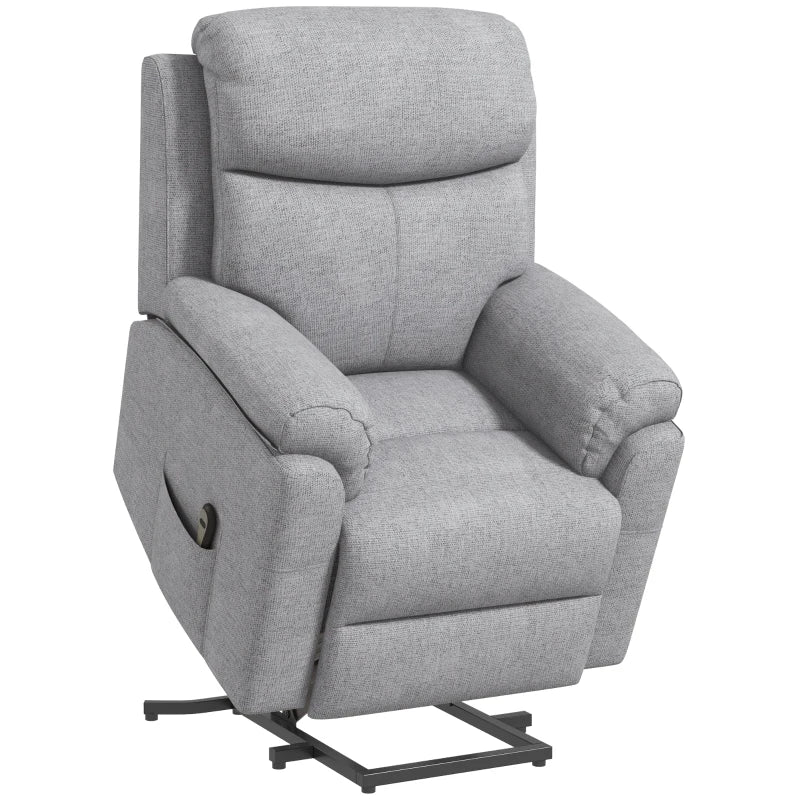 Grey Reclinable Lifting Armchair with footrests and massage points| 83x89x102 cm - Borgè