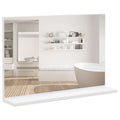Bathroom Wall Mirror with Shelf Modern and Multipurpose Design, 60x12x40 cm, White