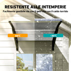Outsunny Outdoor Polycarbonate Canopy for Doors and Windows, 103x96.5x27cm, Transparent