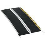 Folding and Non-Slip Aluminum Wheelchair Ramp, 152x73cm, 272kg Capacity