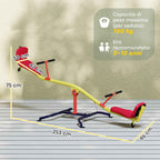 Swing Seesaw 360° Rotating 253x96x75 cm Multicolor