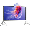HOMCOM 100" 16:9 HD 4K/8K Projector Screen, 160° Viewing Angle, Double-Sided and Foldable Tripod, White
