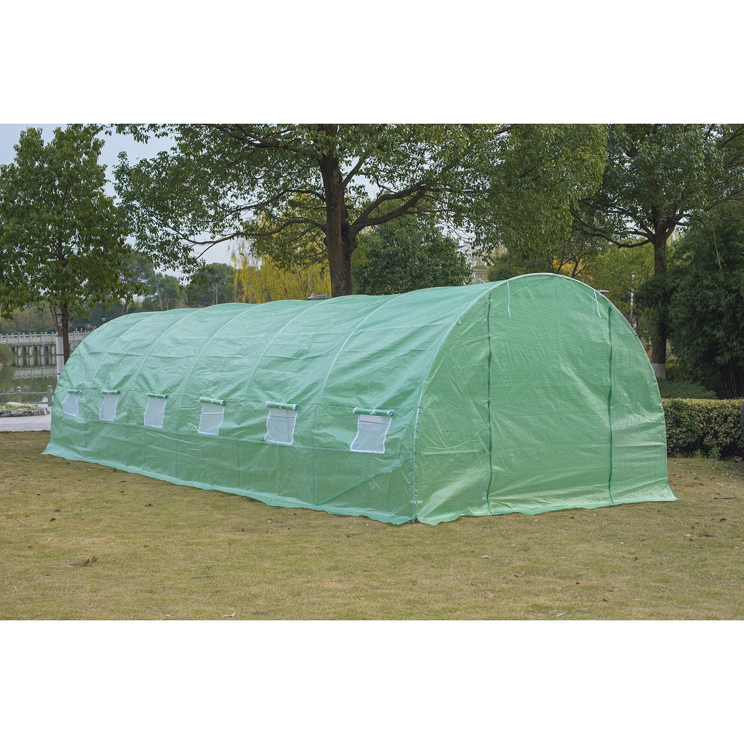 Outsunny Greenhouse Steel Pipe Garden Greenhouse, 8×3×2m - Borgè