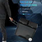 45L 12-Volt Electric Portable Refrigerator with Handle and LCD Screen, 63.2 x 42 x 50.8 cm, Grey