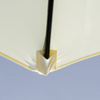 8-Ribbed Tilting Garden Umbrella with Crank Handle, Metal and Polyester, Ø295x250 cm, Beige