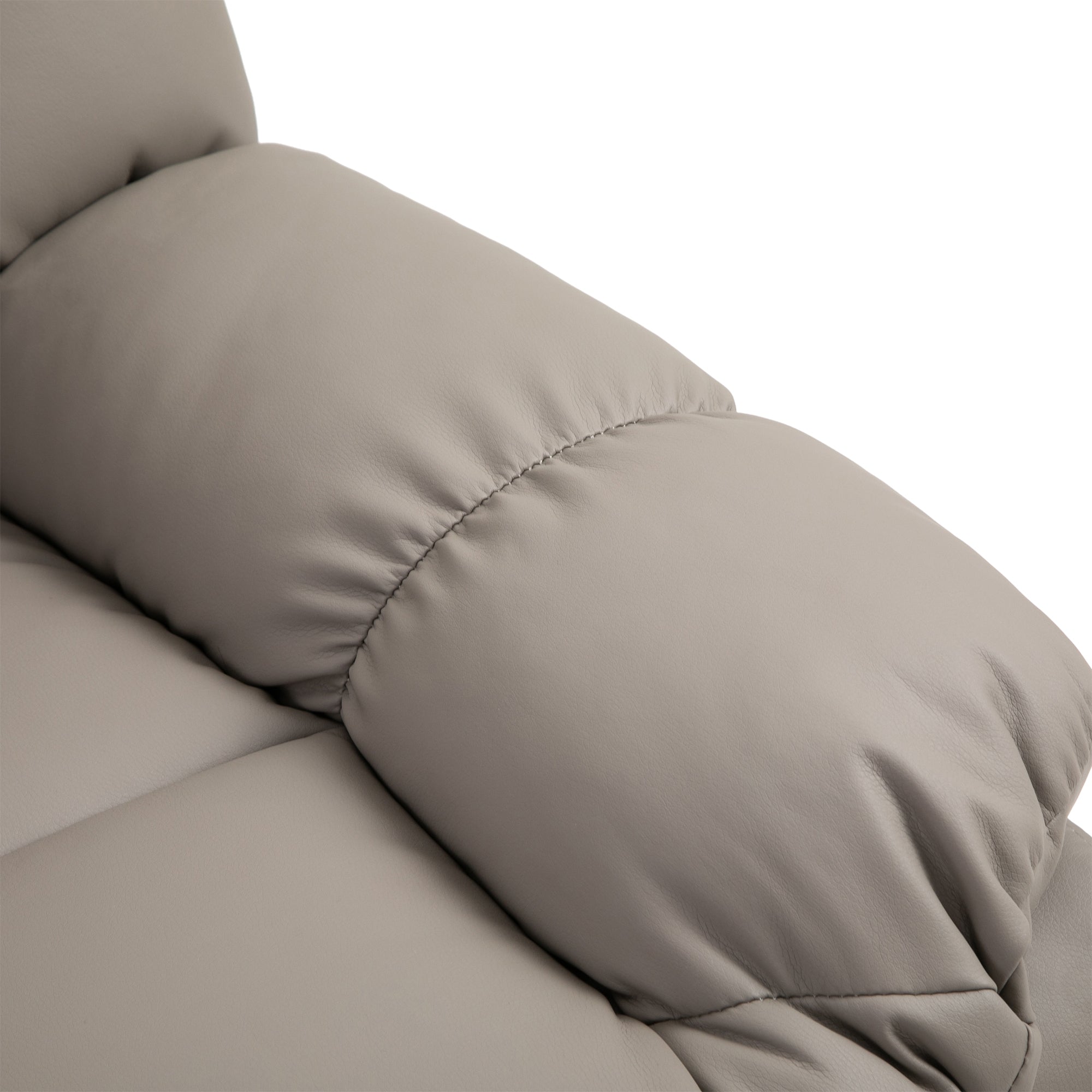 Relax Armchair with 8 Massage Points and 165° Reclining in Faux Leather, Gray - Borgè