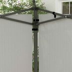 Outsunny Set of 2 Side Walls for Gazebos 3x3 m and 3x6 m with Windows, in PE and Plastic, 293x193 cm, White