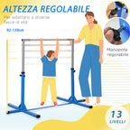Height-Adjustable Gymnastics Bar for Ballet and Ballet, 92-150 cm, Blue