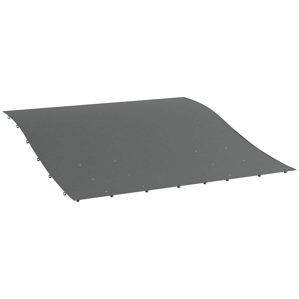 Replacement Cover for Garden Pergola 3x3 m with 16 Drainage Holes, 297x297 cm, Gray