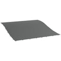 Replacement Cover for Garden Pergola 3x3 m with 16 Drainage Holes, 297x297 cm, Gray