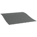 Replacement Cover for Garden Pergola 3x3 m with 16 Drainage Holes, 297x297 cm, Gray