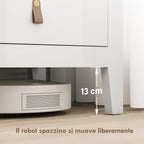 6-Drawer Bedroom Chest with Faux Leather Handles, 120x40x78 cm, White