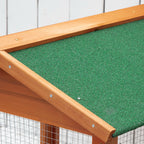 165cm Tall Outdoor Wooden Bird Cage with 2 Doors and Pull Out Tray, Orange