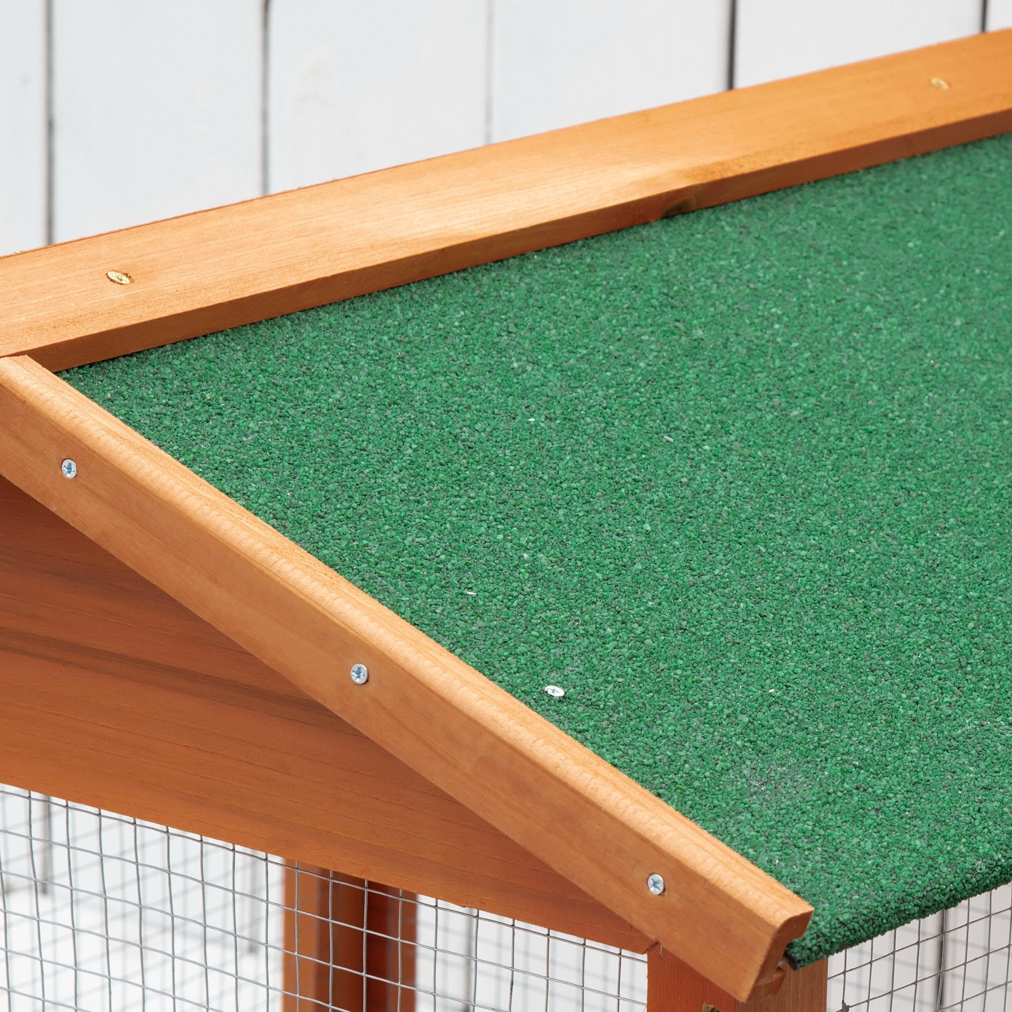 165cm Tall Outdoor Wooden Bird Cage with 2 Doors and Pull Out Tray, Orange