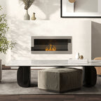 Stainless Steel Bioethanol Fireplace, 2.5h Burn Time with 1.5L Tank and 20m² Coverage, 90x16x40 cm, Silver