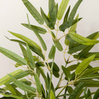 HOMCOM Artificial Bamboo Plant 90cm Tall with 504 PEVA and PP Leaves, Green, with a Ø15x12.5cm Cement Pot