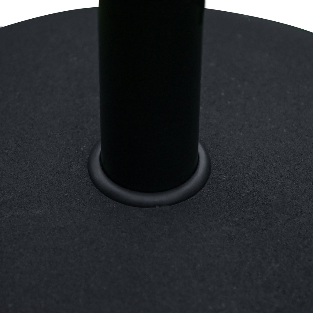 Outsunny Concrete Garden Umbrella Base with Ø35mm, Ø38mm, Ø48mm Pole, Black Ø49x37 cm